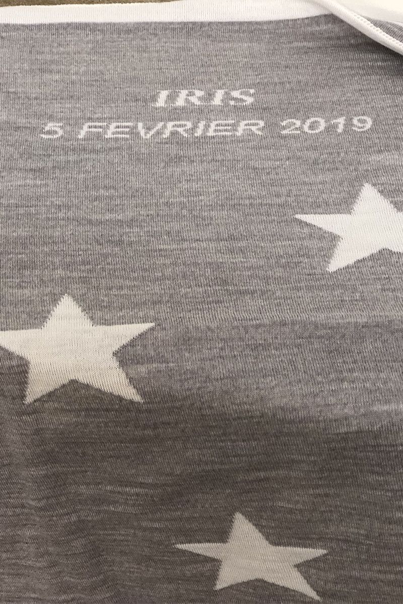 Couverture  en laine bébé étoile Made in France 10 B Solfin Fabriqué en France