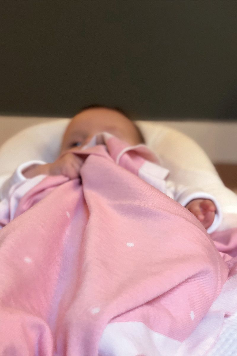 Couverture en laine bébé pois 6 B Solfin Fabriqué en France