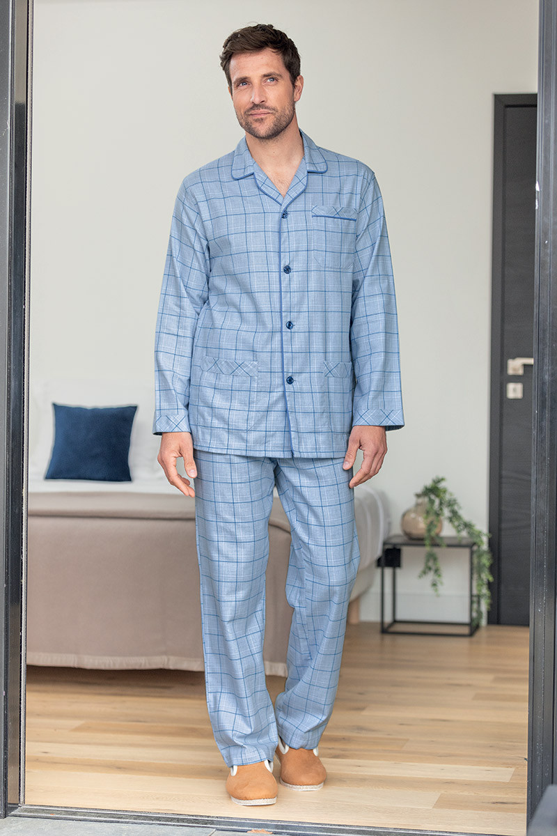 Pyjama chaud en coton 1 B Solfin Fabriqué en France